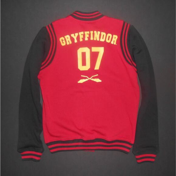 Harry Potter Women's Letterman's Jacket Gryffindor Black and Red Size Sm. (s17) - Picture 6 of 8